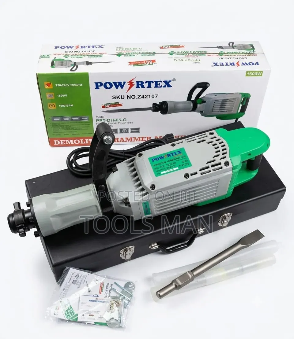 Powertex 1800w Professional Demolition Hammer Machine.