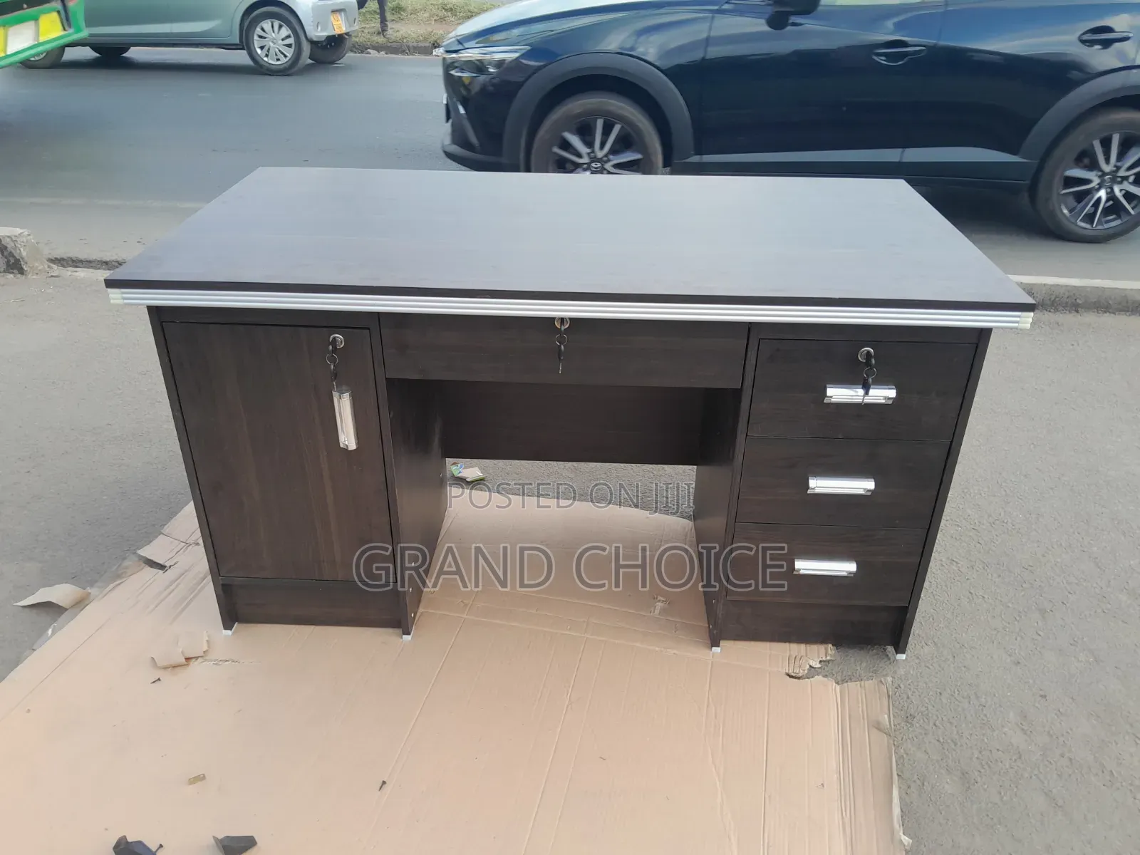 1.4m Office Executive Desk Dark Grey