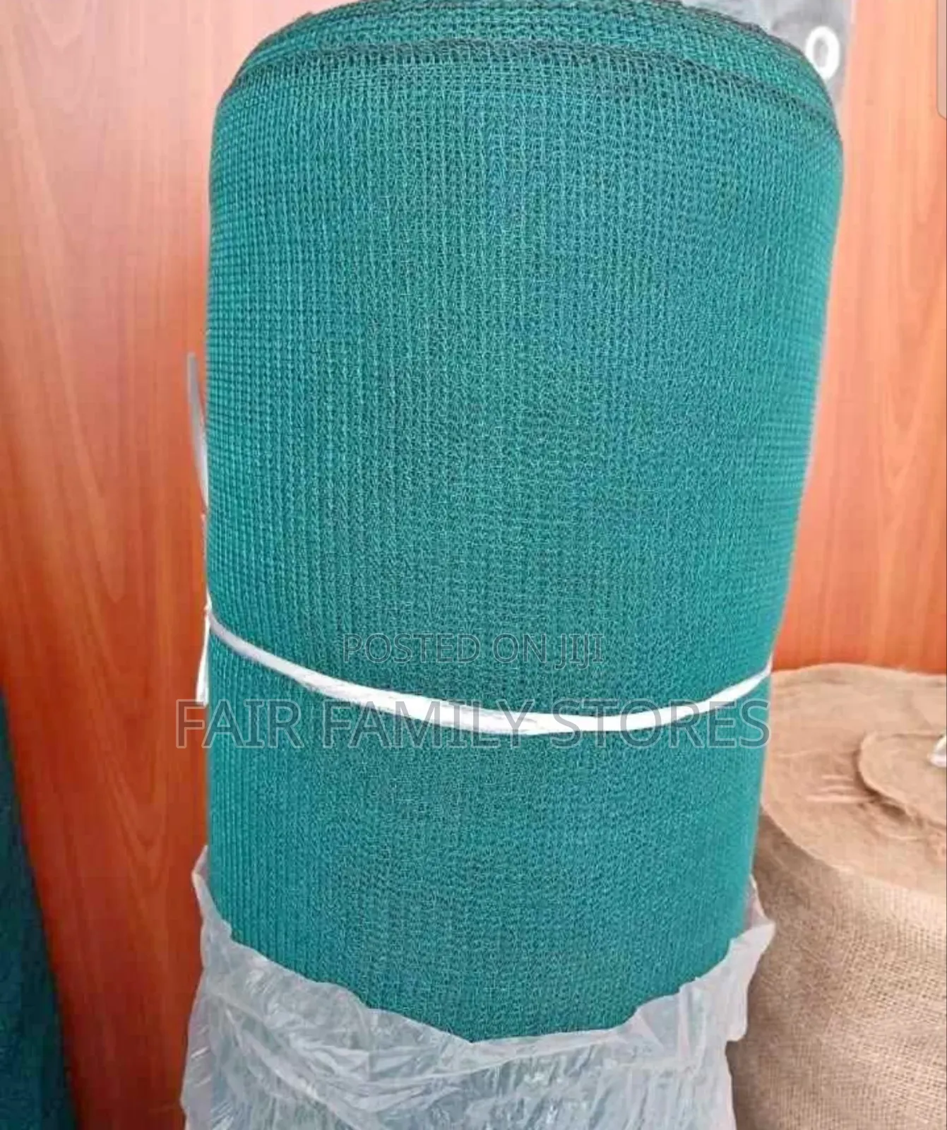 Scaffolding Construction Safety Nets. Green In Colour
