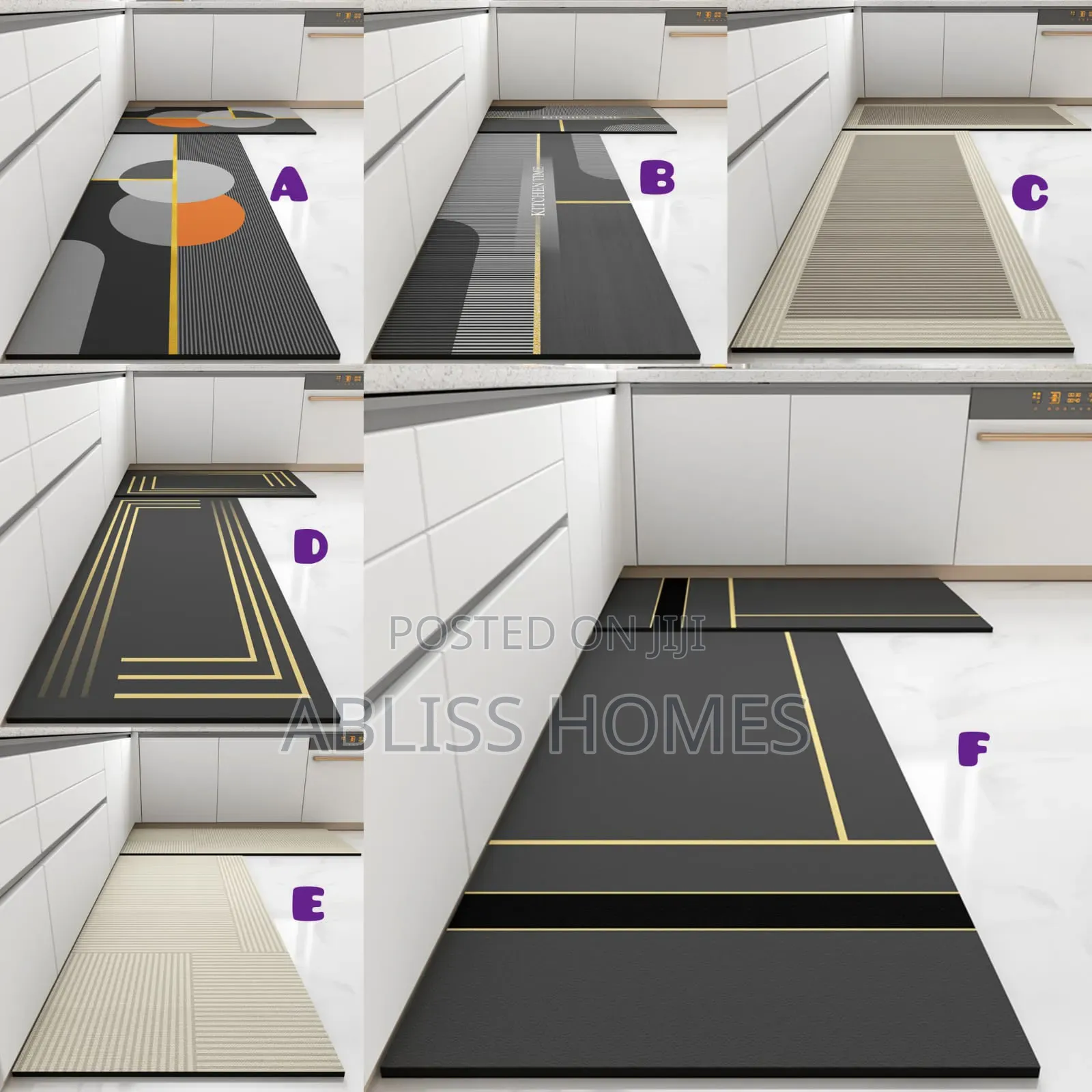 2pcs Diatomite Rubber Kitchen Mats