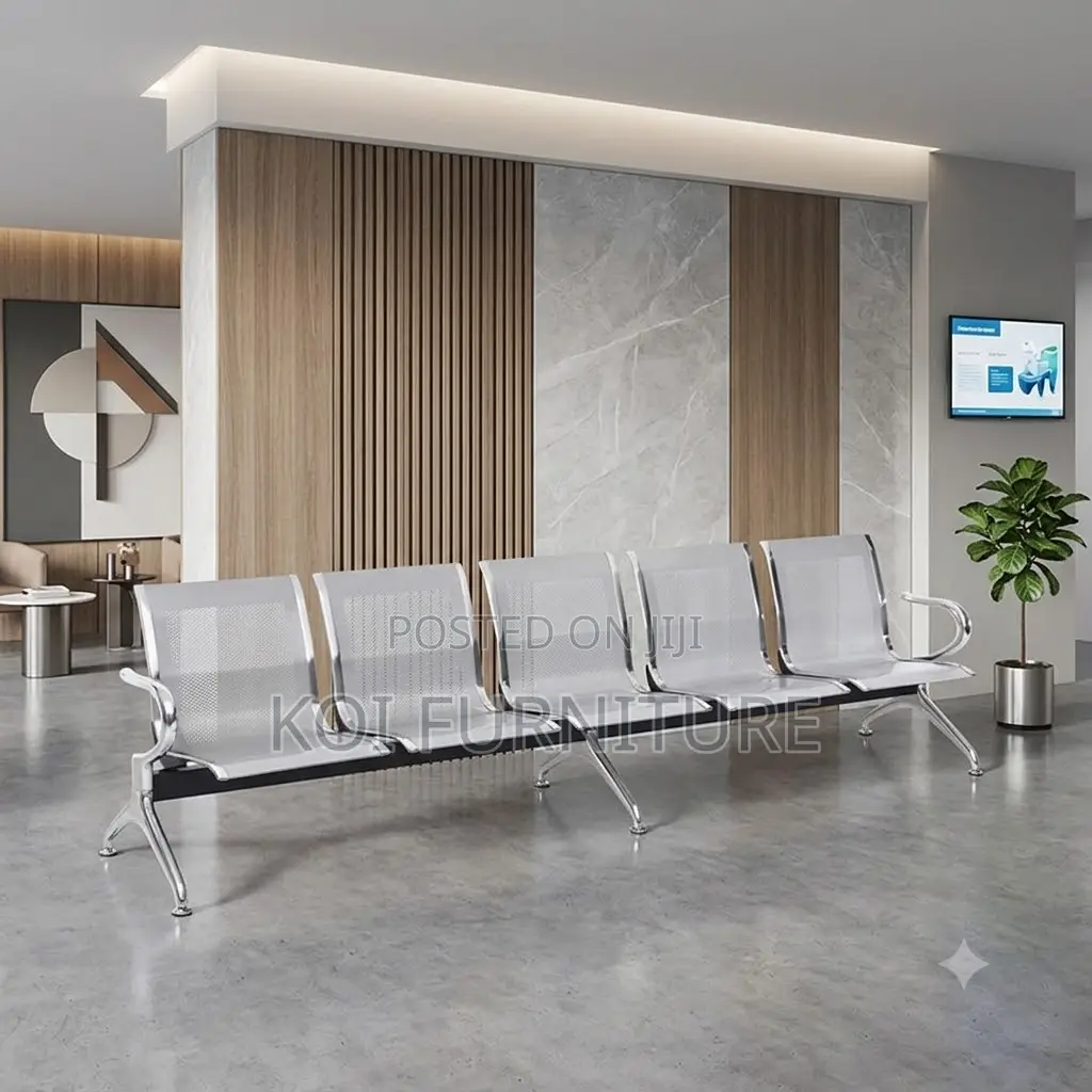 Office Bench; Three Seaters Metallic Office Reception Bench