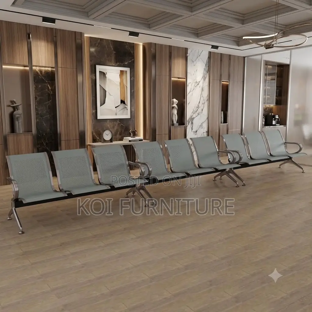 Office Bench; Three Seaters Metallic Office Reception Bench