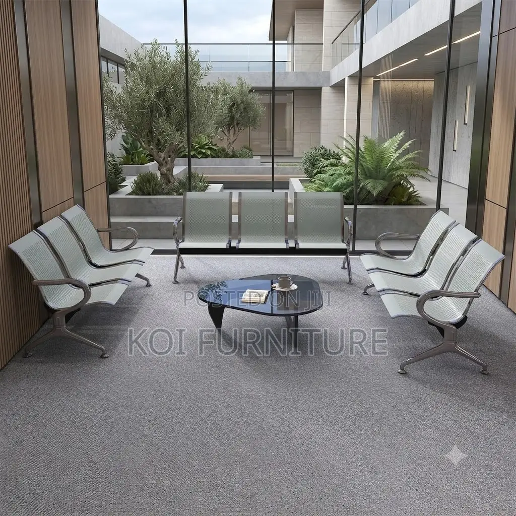 Office Bench; Three Seaters Metallic Office Reception Bench
