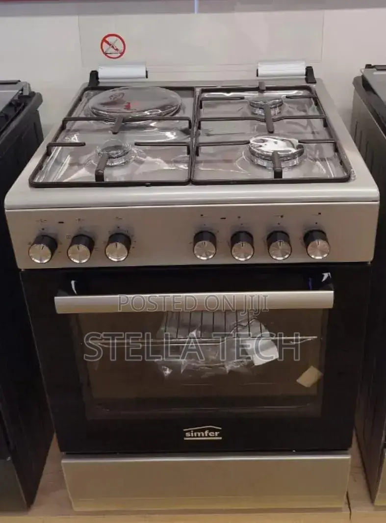 60*60 Von Simfer 3+1 Standing Cooker With Gas Sensor and Food Warmer