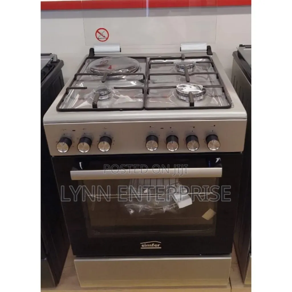 60*60 Von Simfer 3+1 Standing Cooker With Gas Sensor and Food Warmer
