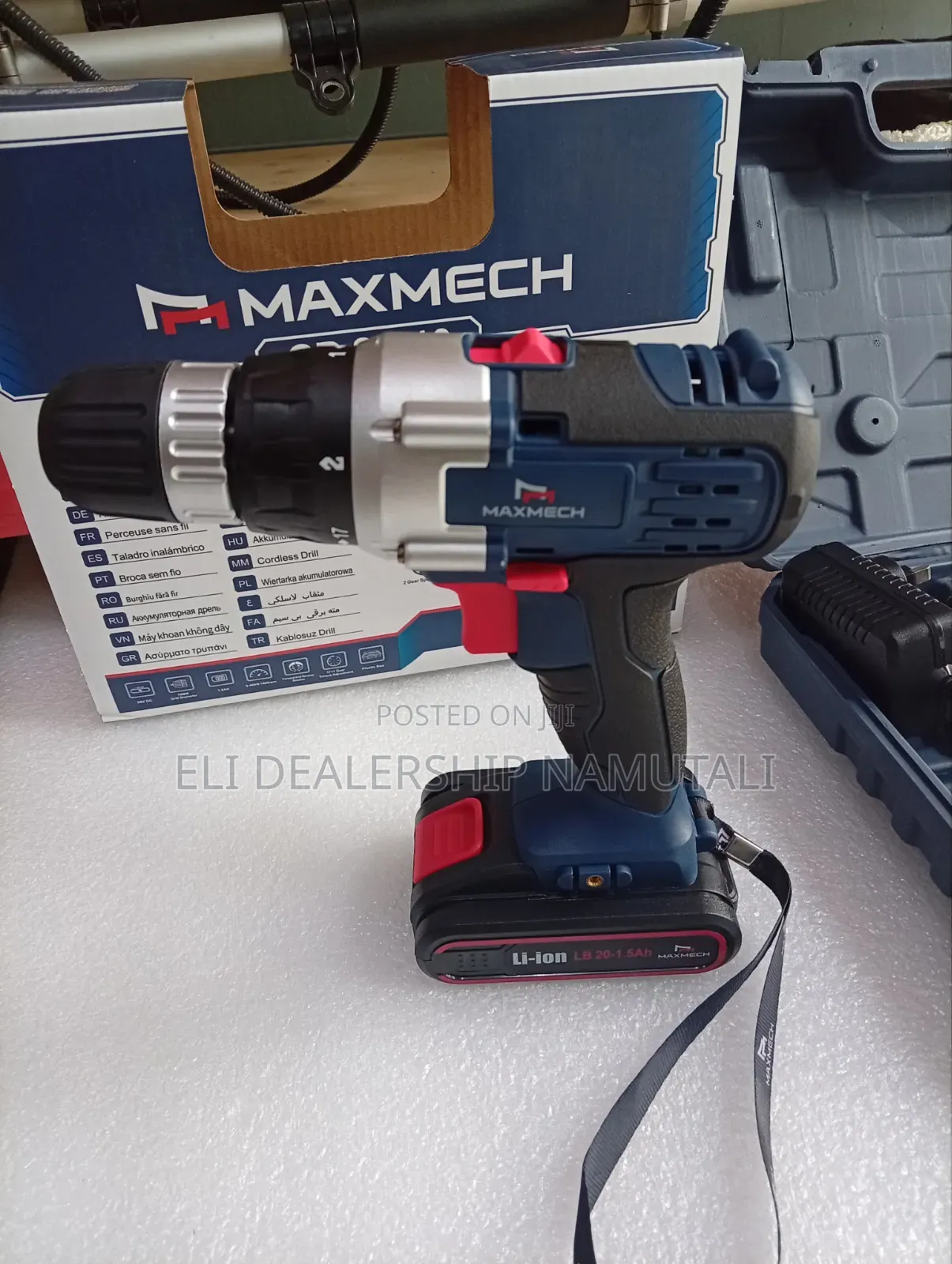 Maxmech 20v Lithium Cordless Drill Kit/ 2-Speed Power Drill