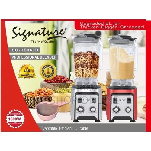 Heavy Duty Signature Commercial Blender 1800w, 5ltr.