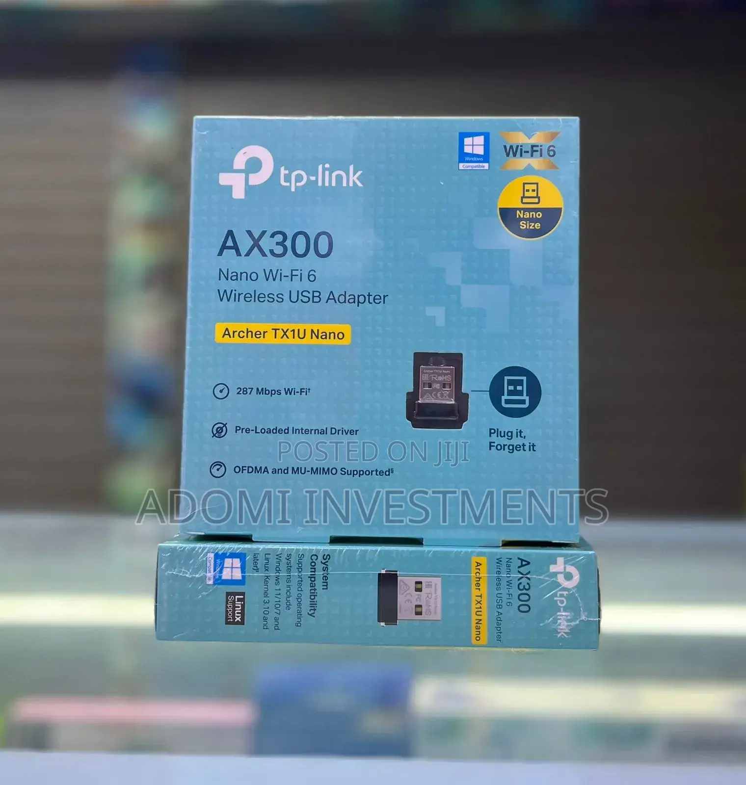Tp Link Plug Play Wifi Adapter 
With Preloaded Internal Drivers