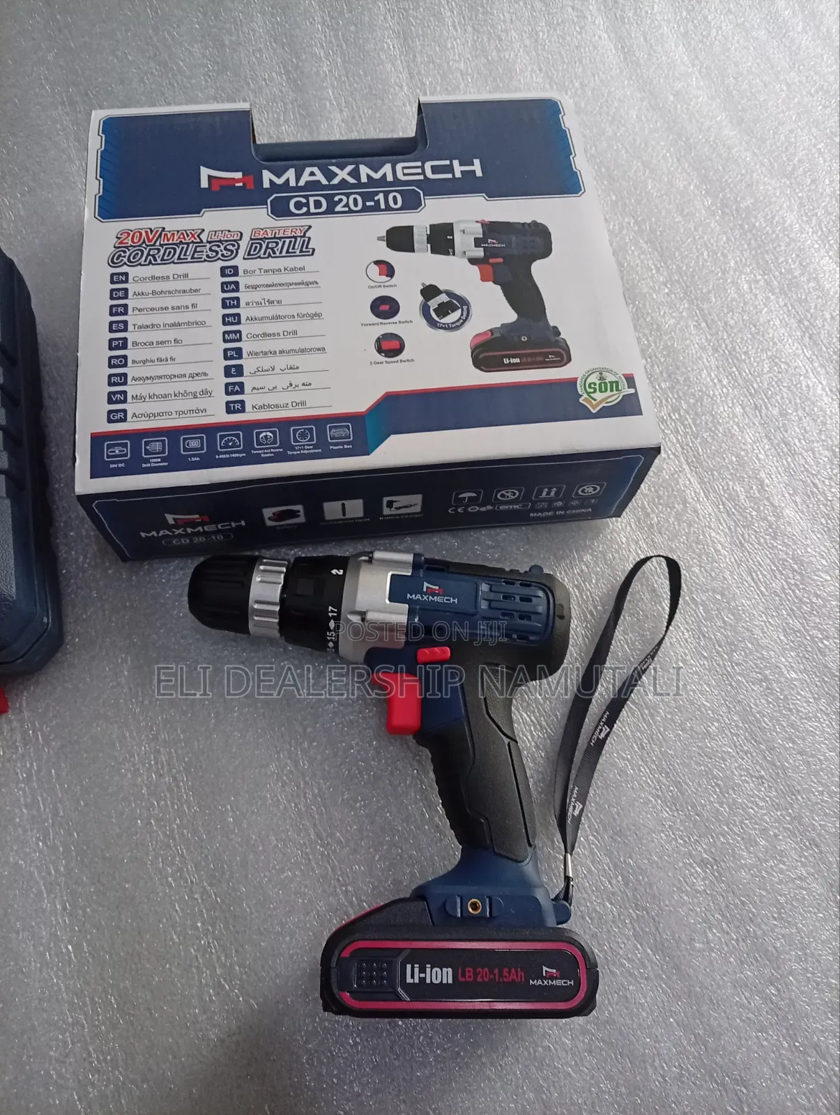 Maxmech 20v Rechargeable Cordless Drill Screwdriver Set