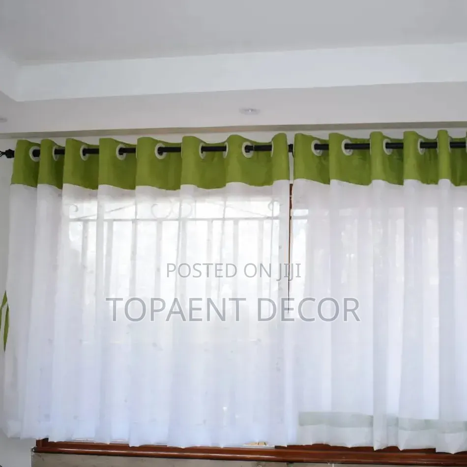 Green and Blue Themed Window Curtains and Door Curtains