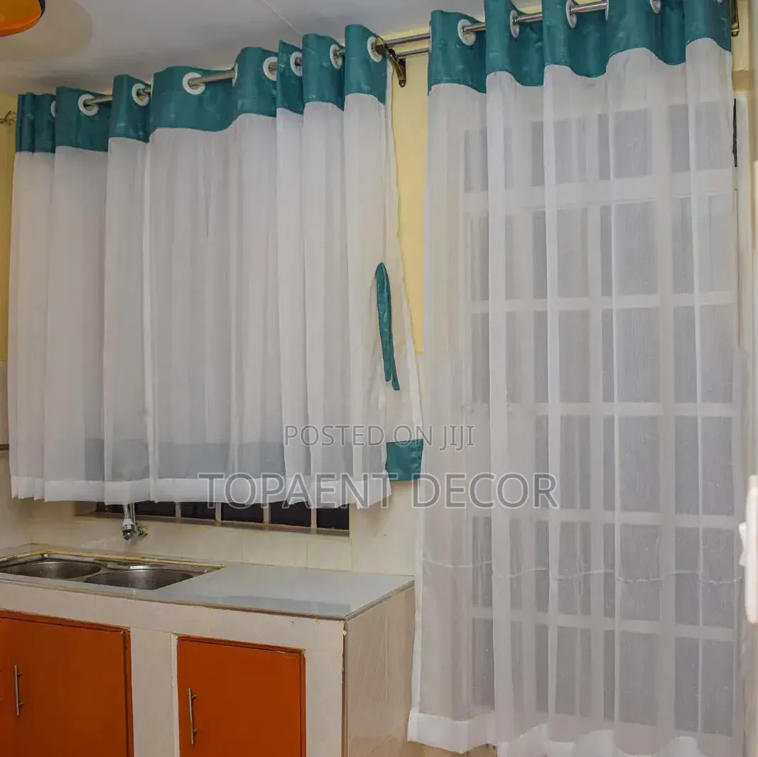 Green and Blue Themed Window Curtains and Door Curtains