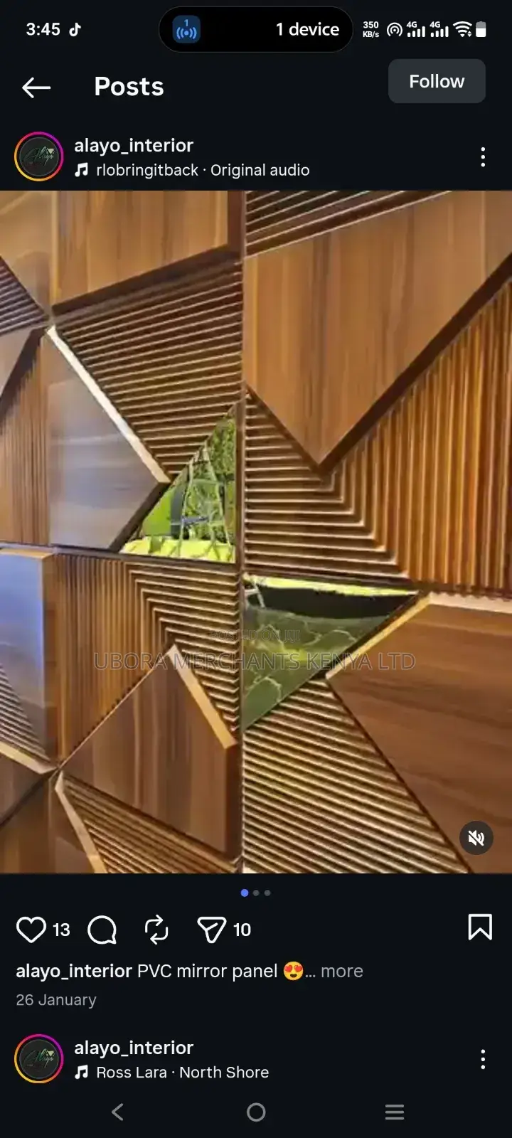 Mahogany Finish 3d Wall Panels
