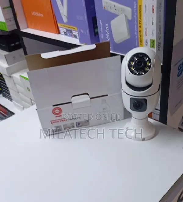 V380 Ai Dual Lens PTZ Bulb Camera With Full Color Night Vision