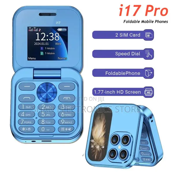 I17 Pro Mini Folding Flip Phone With Fm Radio
