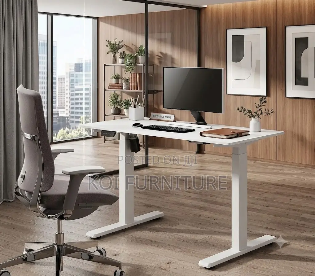 Office Desk; 1.4 Meters Electric Adjustable Aurore Computer Desk