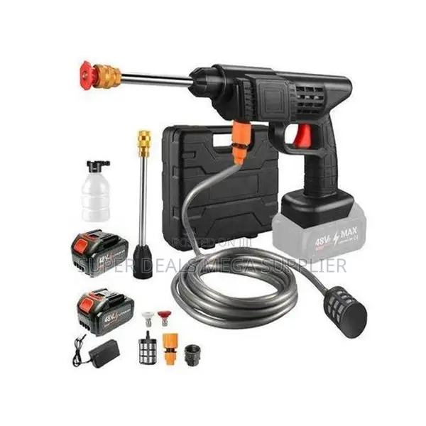 Cordless Rechargeable Car Washer Gun With Jet Spray and 5m Hose Pipe