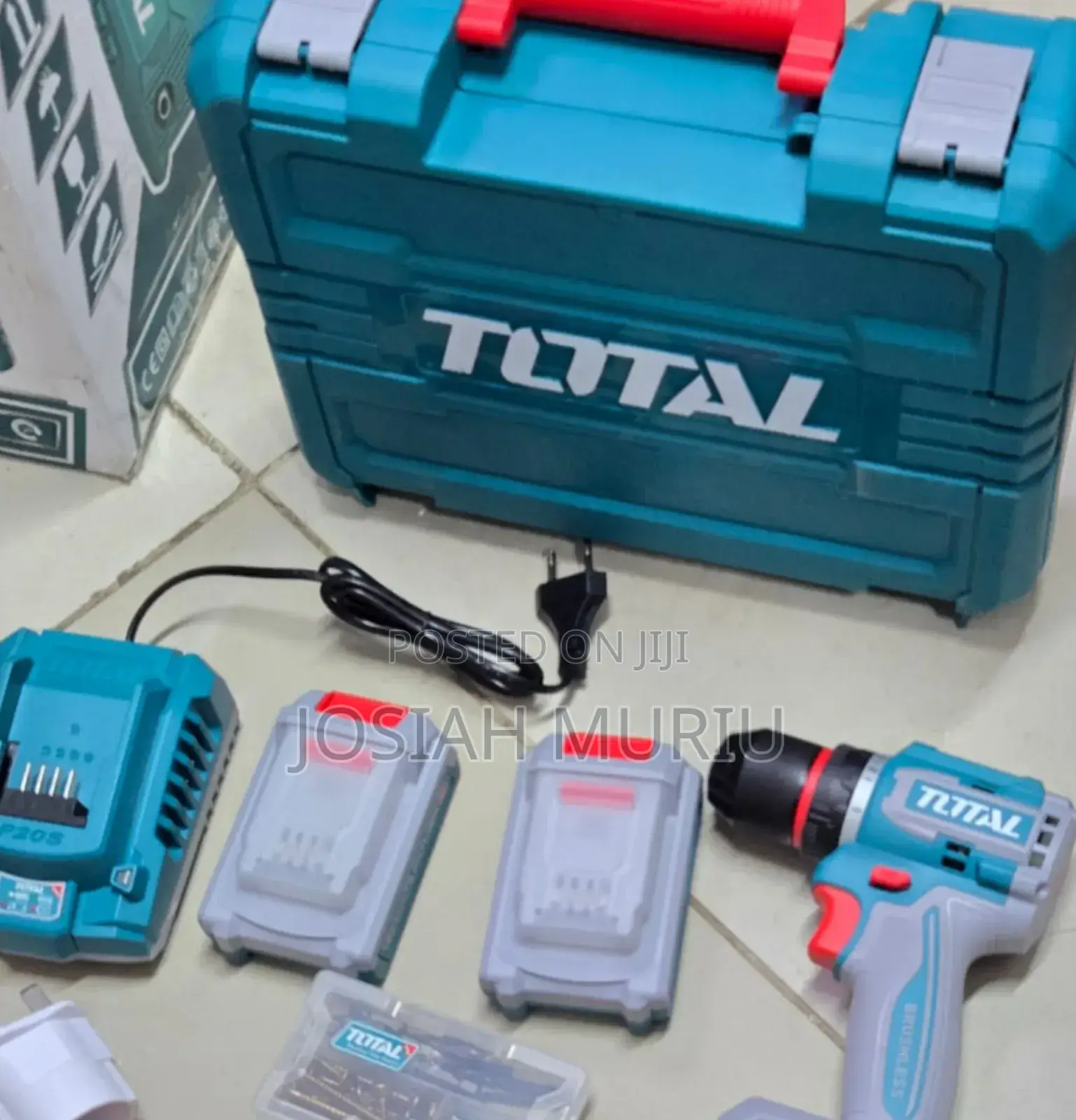 Total Cordless Brushless Drill Kit With 2 Batteries and Carry Case