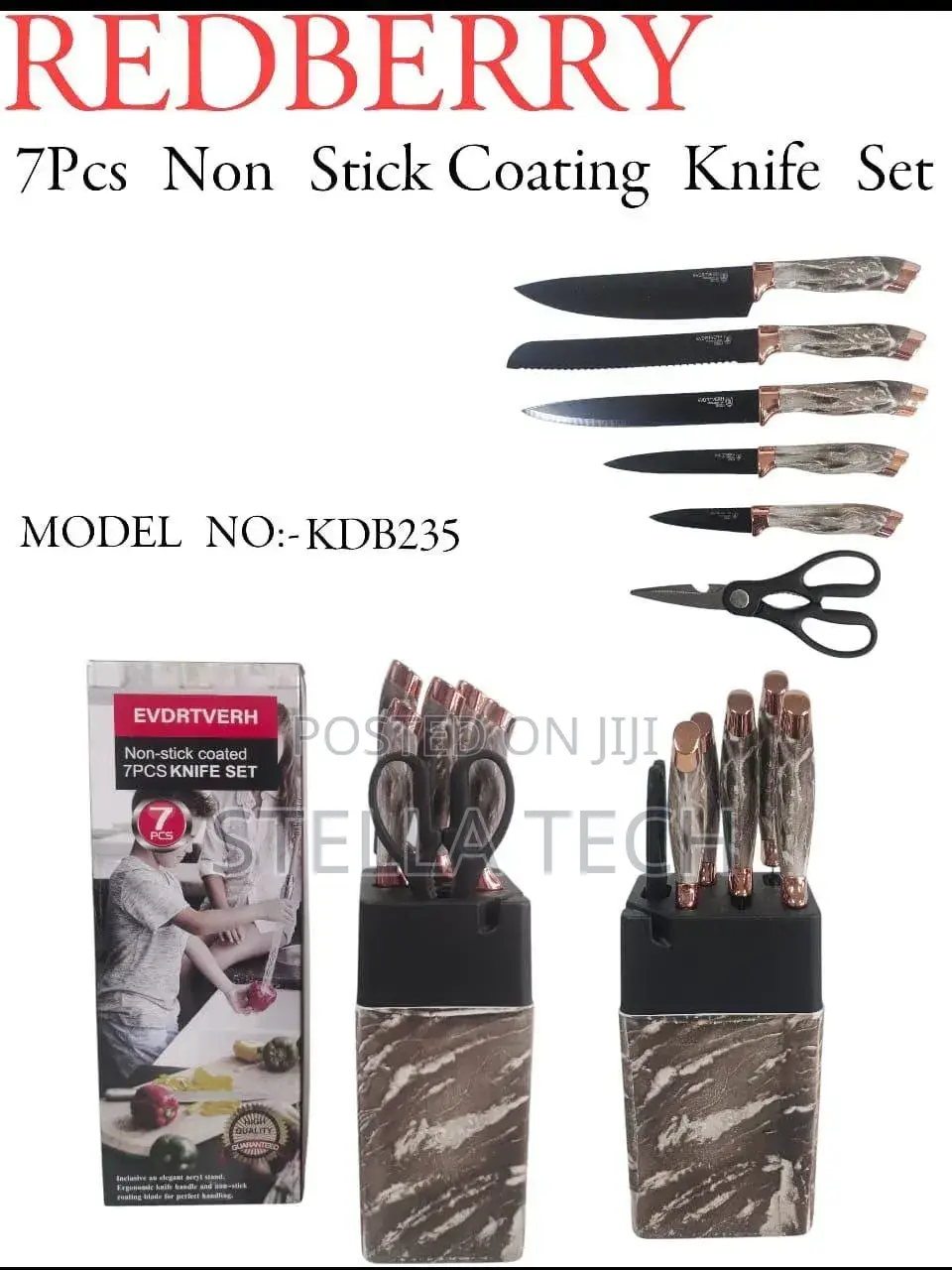 Redberry Premium Range of Knife Sets KDB - 227 [ 8 PCS Set )