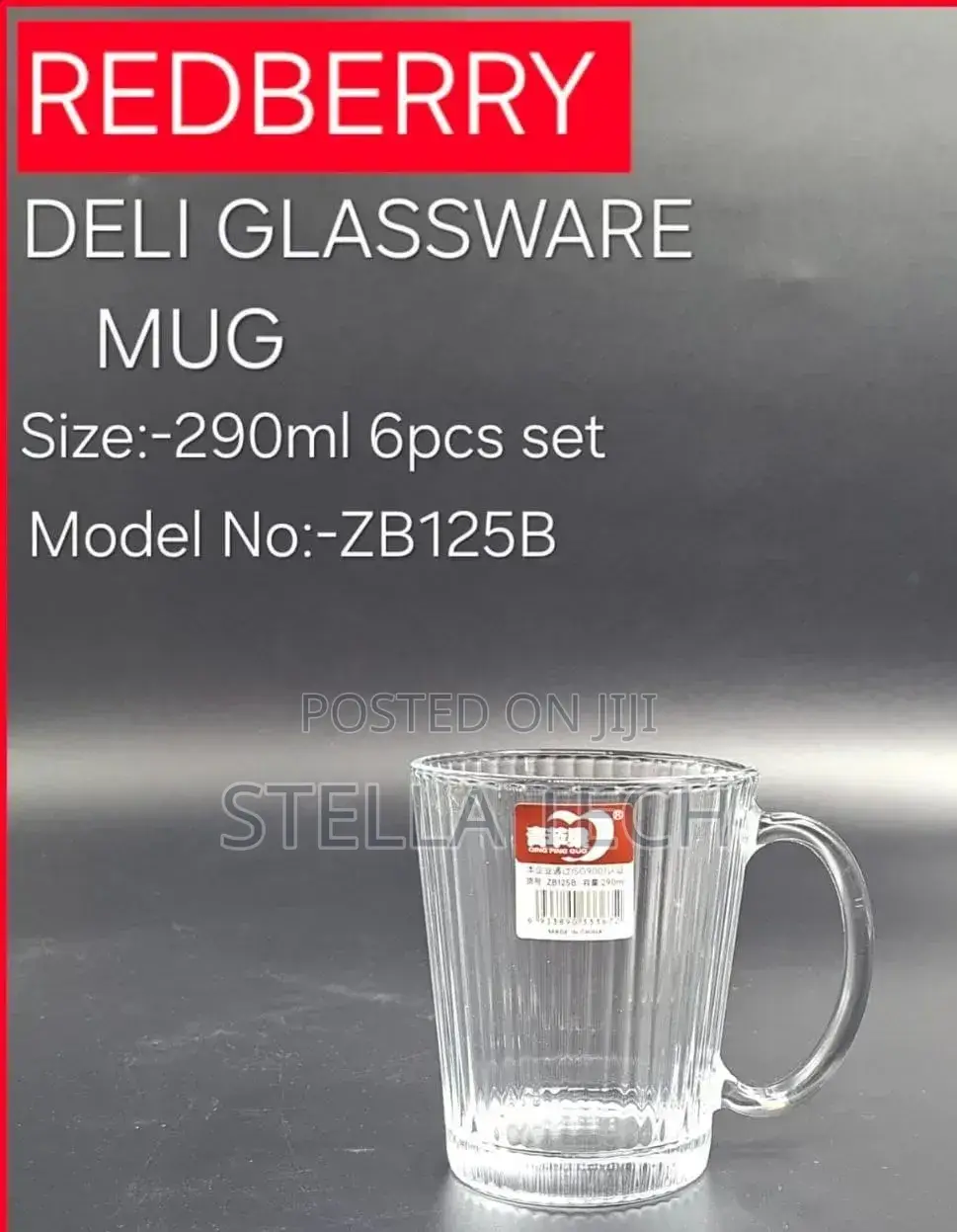 Redberry Premium Range Of Crystal Clear Glass Zb 125 B