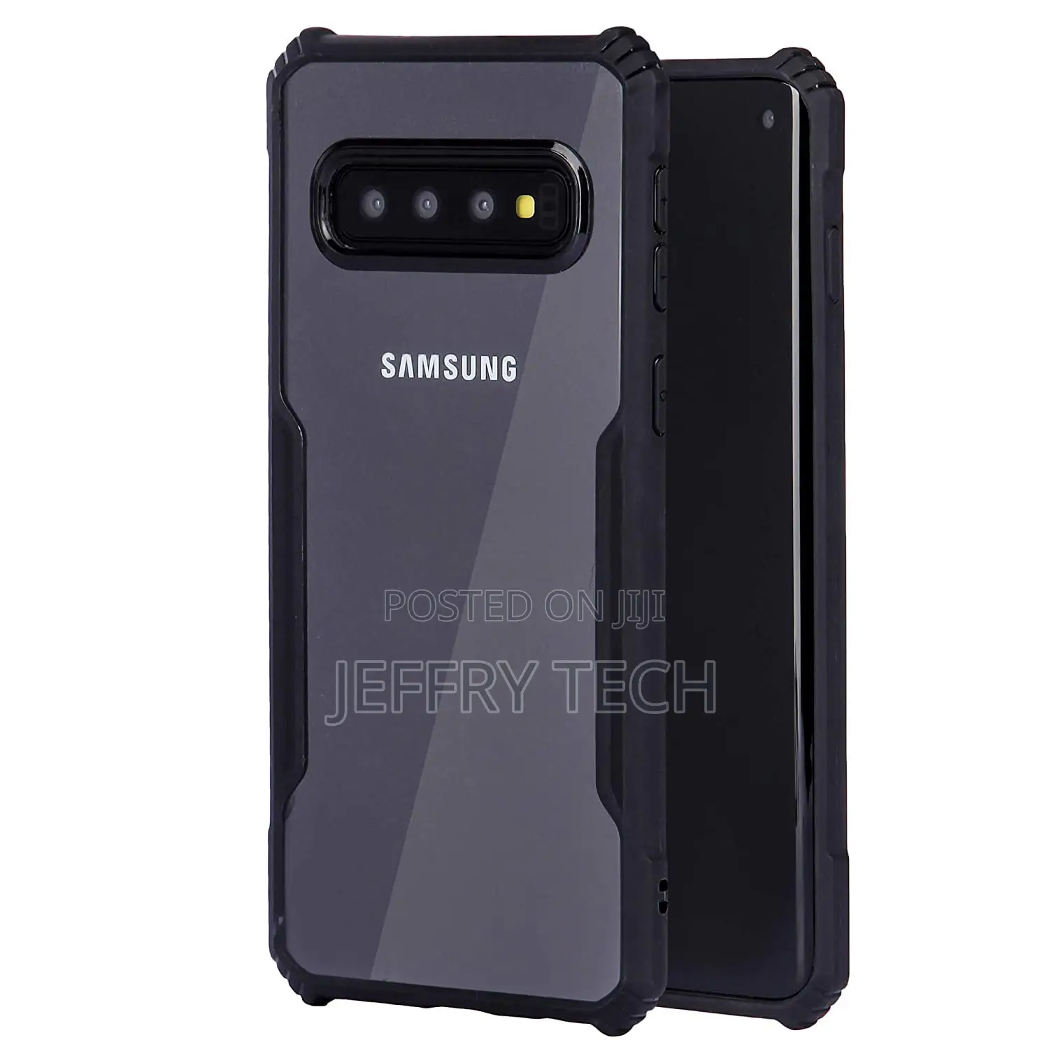 Transparent Black Bumper Case for Samsung Galaxy S10