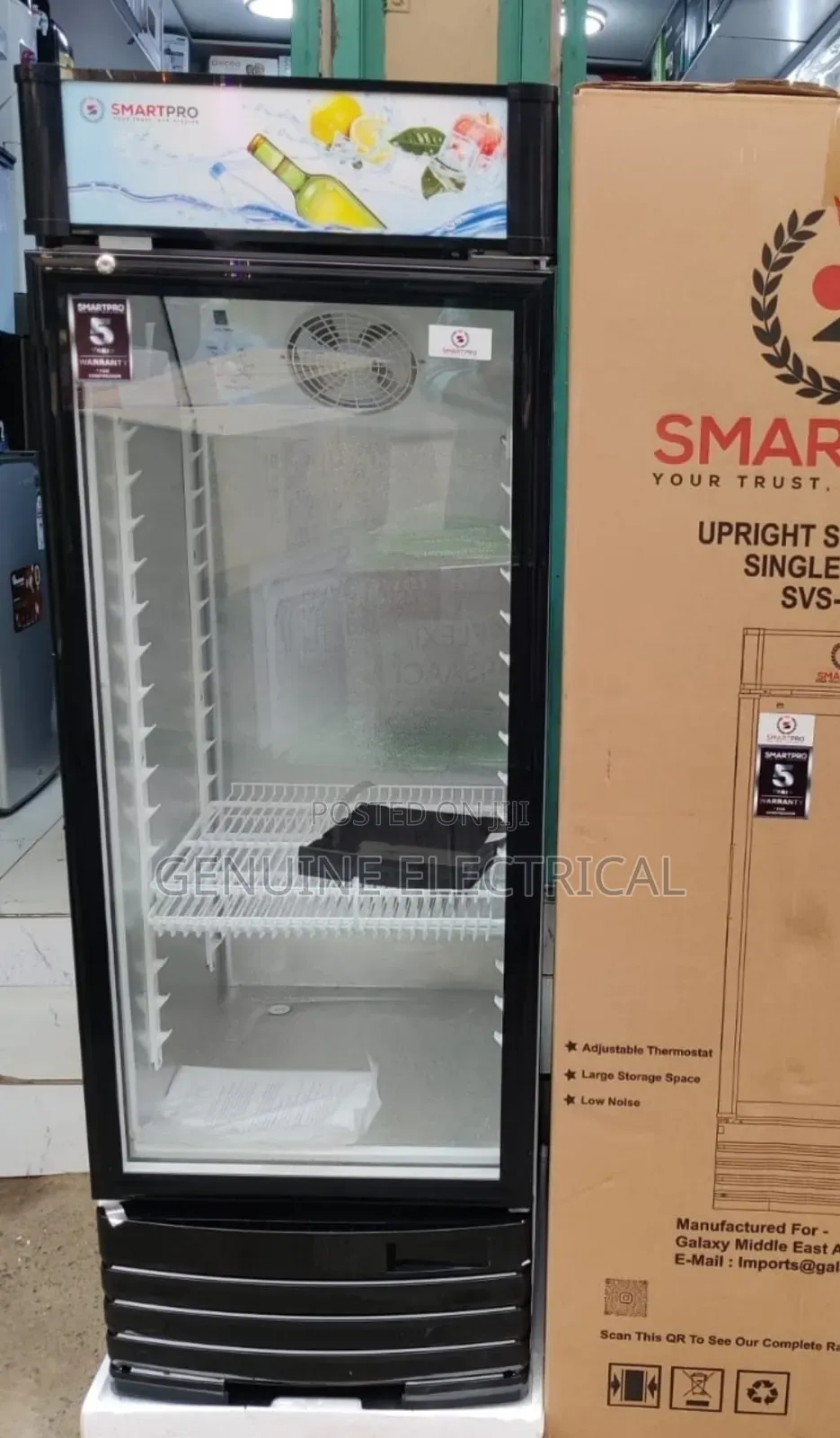 New Smartpro Showcase Fridge Svs275 209l (Black)
