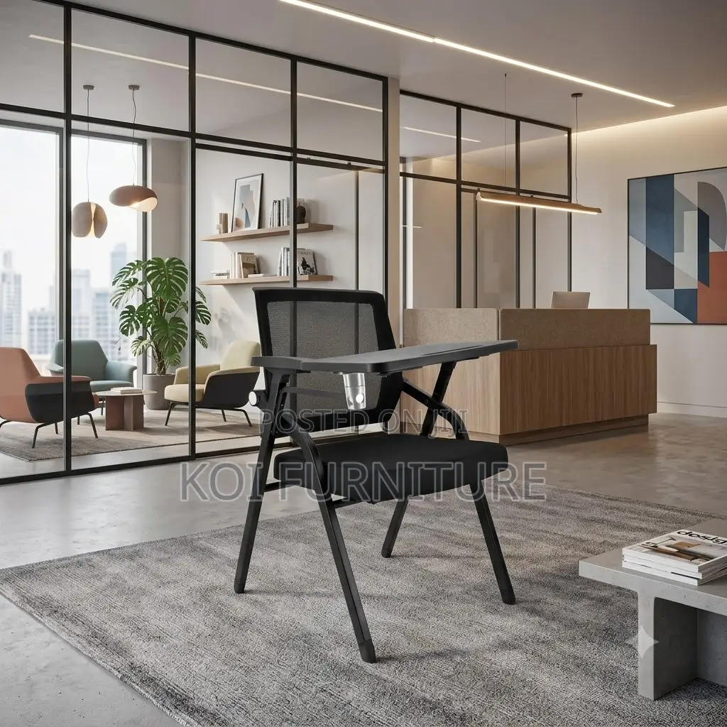 Office Chairs; Foldable Office Schools Seats With Book Pad