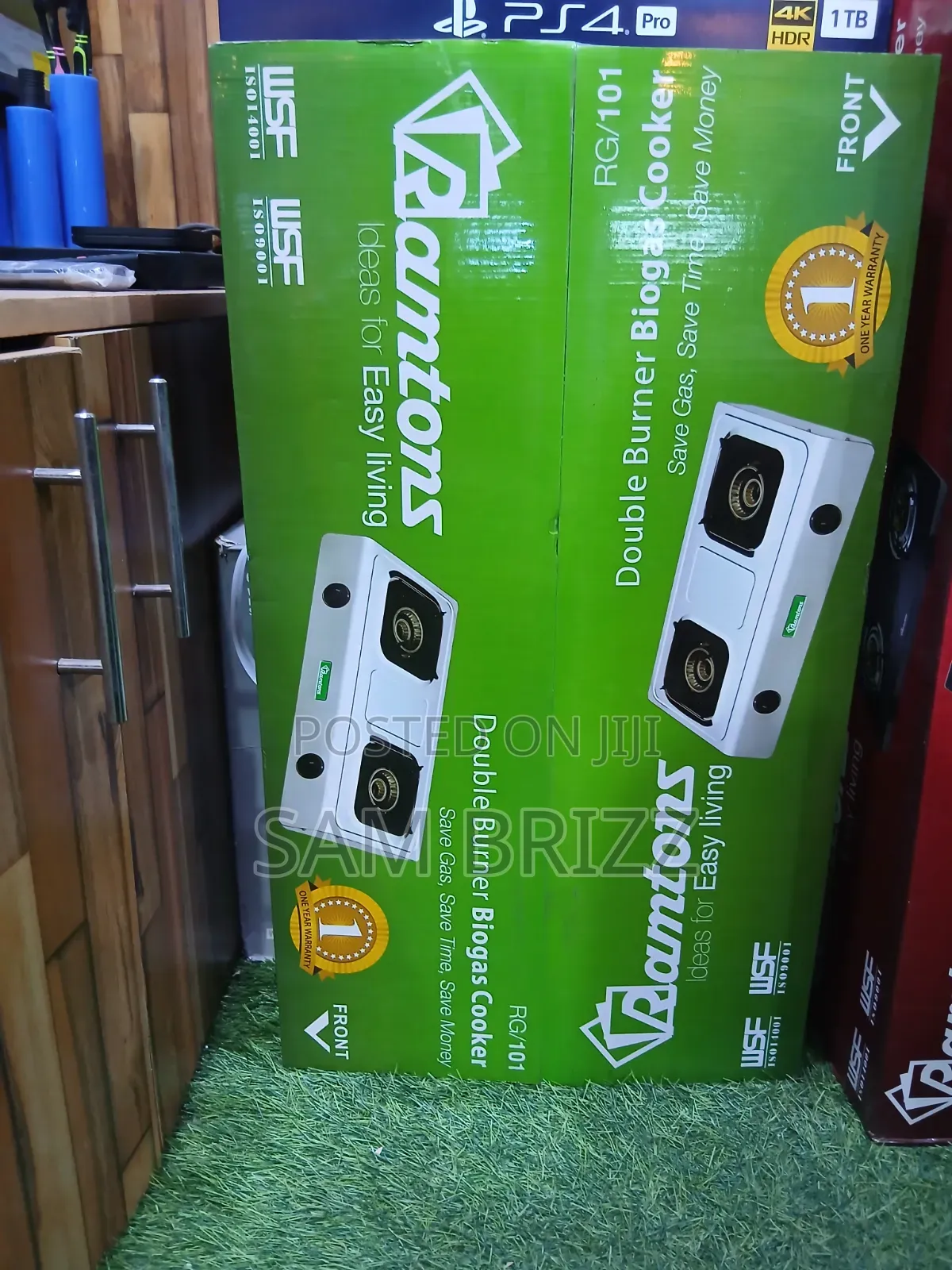 Ramtons Double Burner Biogas Cooker