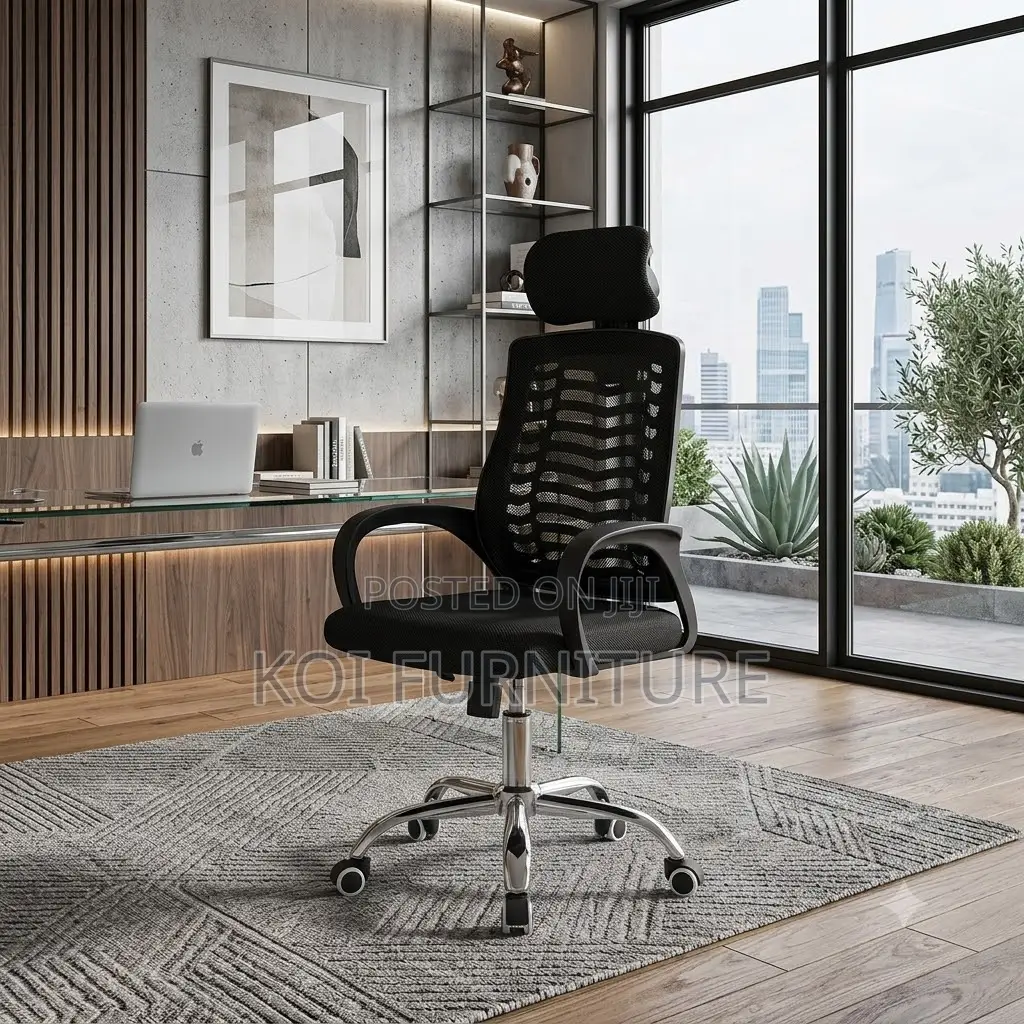 Office Chairs; Adjustable Height Headrest Chair