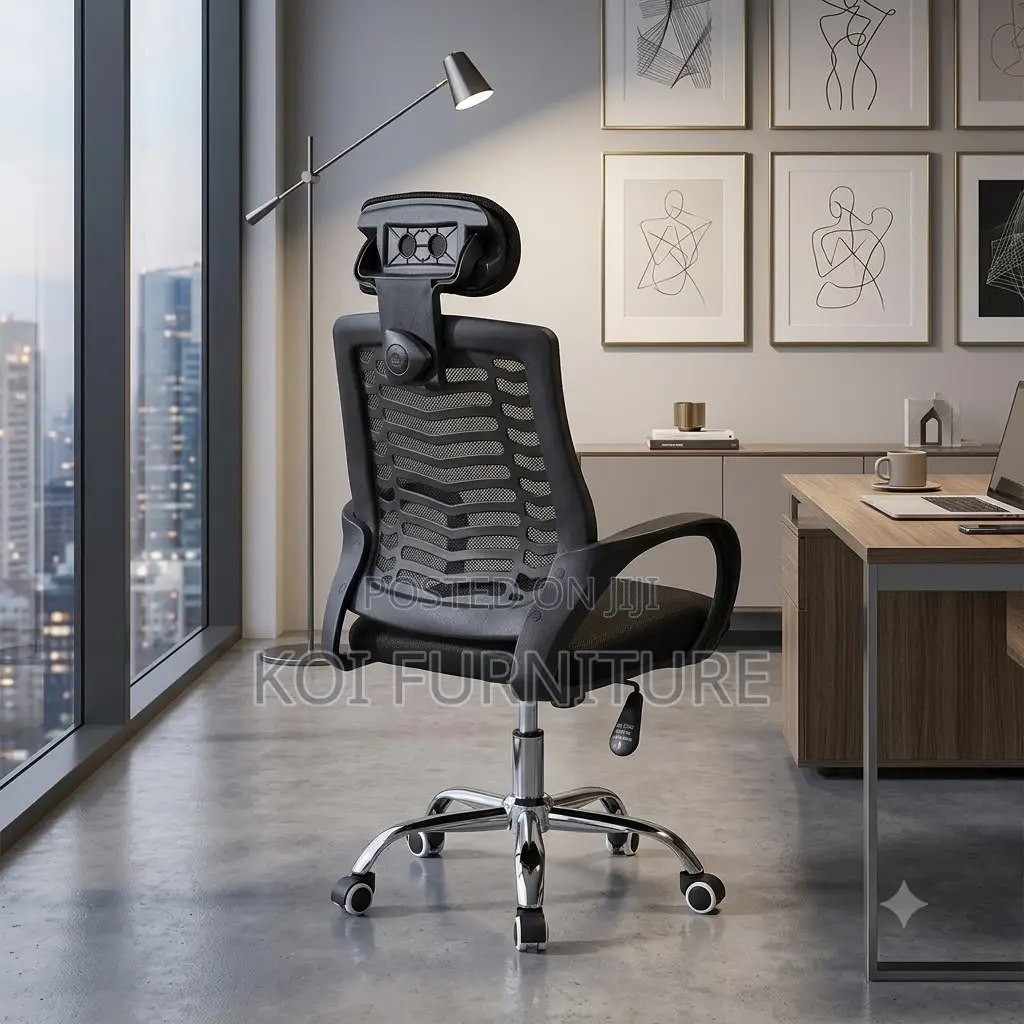 Office Chairs; Adjustable Height Headrest Chair