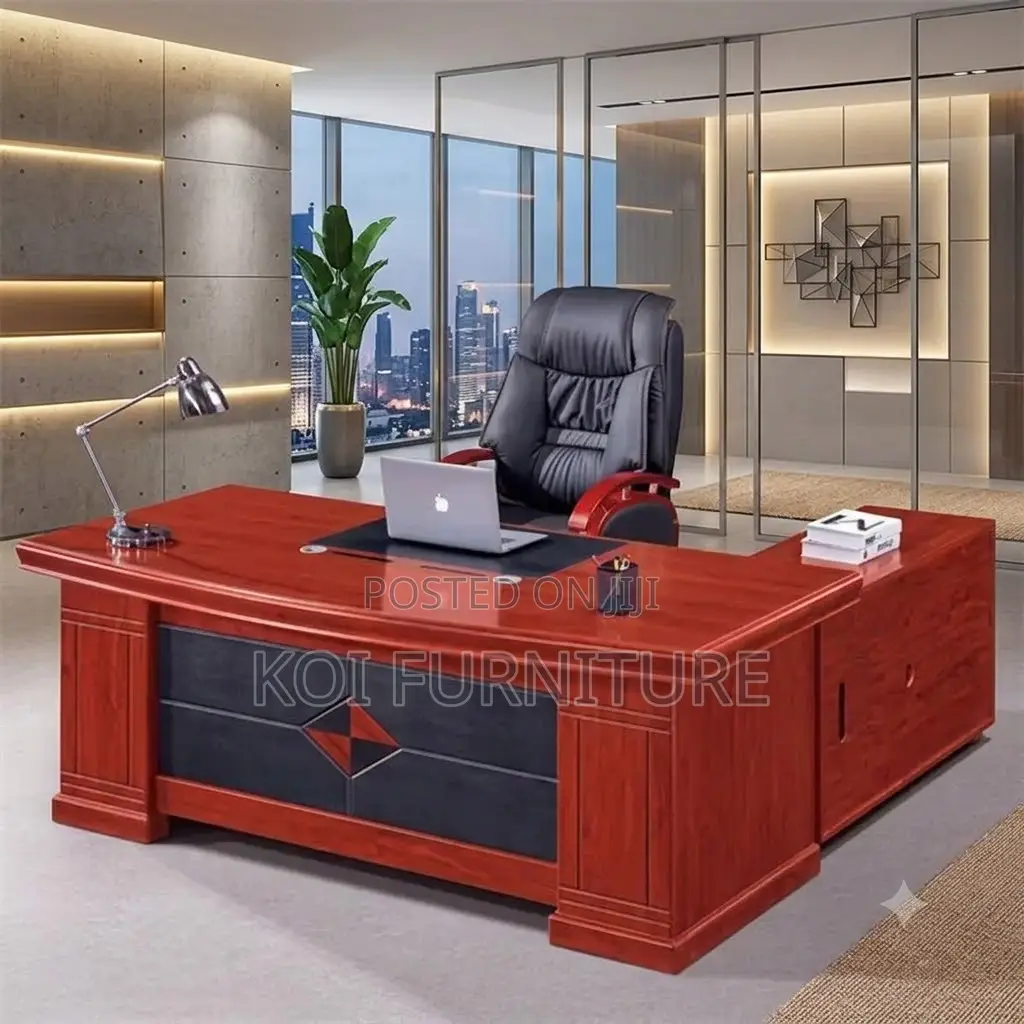 Office Desk; 2 Meters Executive Mahogany Platnum Desk