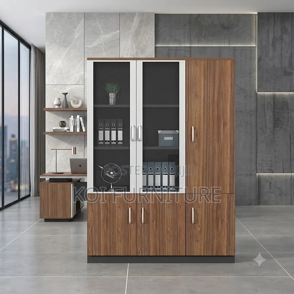 Office Cabinet; Wooden Three Doos Documents Executive Cabinet