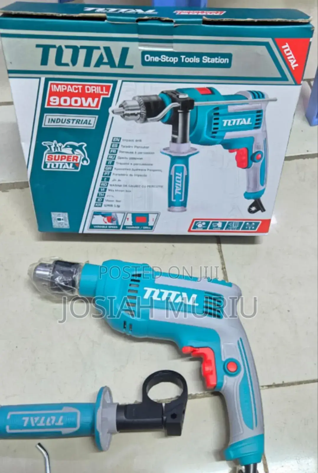 Total 900w Impact Corded Drill