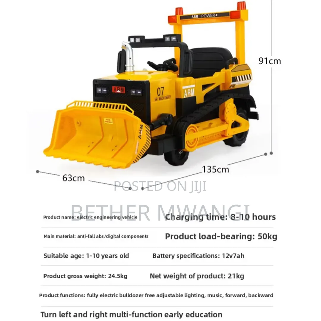 12v Kids Electric Ride-on Bulldozer in Kenya