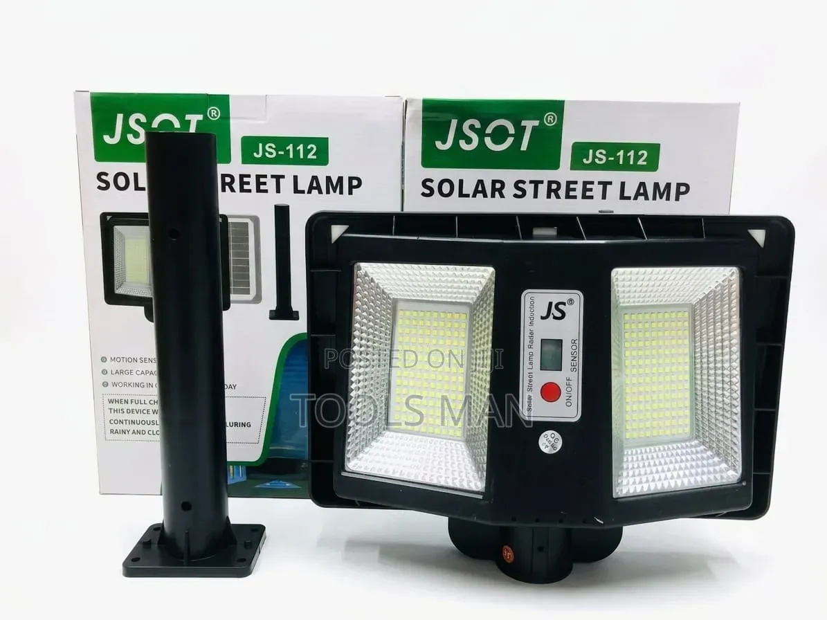 Jsot Js-112 Solar Street Lamp With Motion Sensor Mounting Pole.