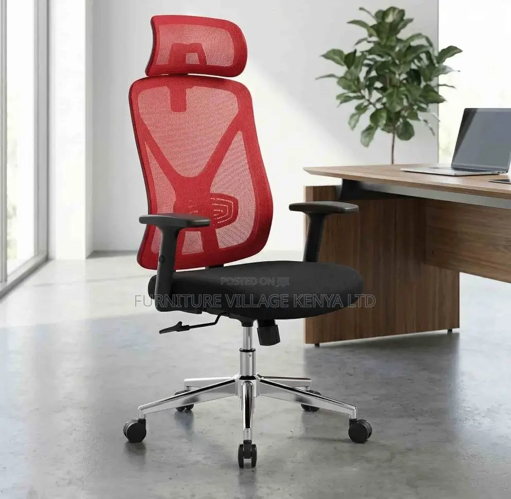 Red Orthopedic Office Seat