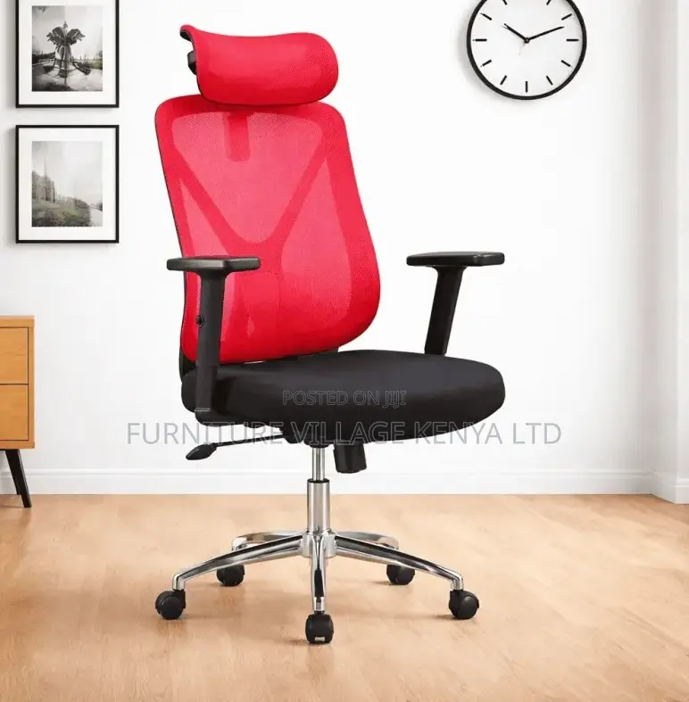 Red Orthopedic Office Seat