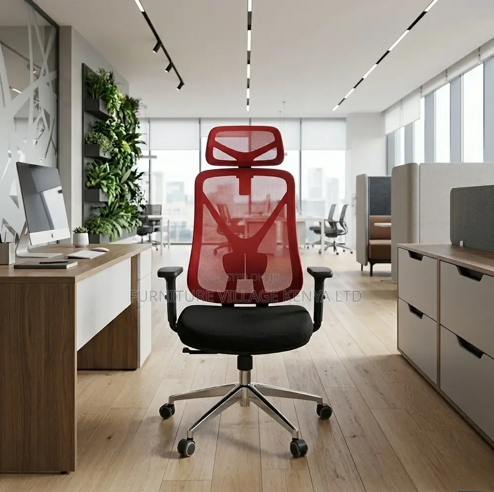 Red Orthopedic Office Seat