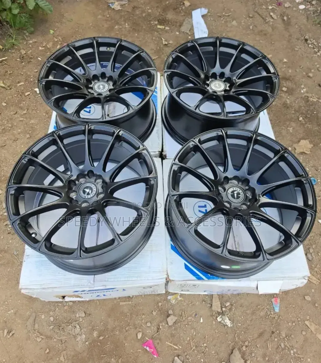 Size 17 Black Offsets 9j Mark X/Crown/Subaru