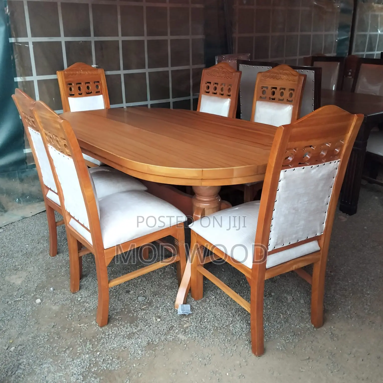 Premium 6-Seater Wooden Dining Set – Where Style Meets Comfort