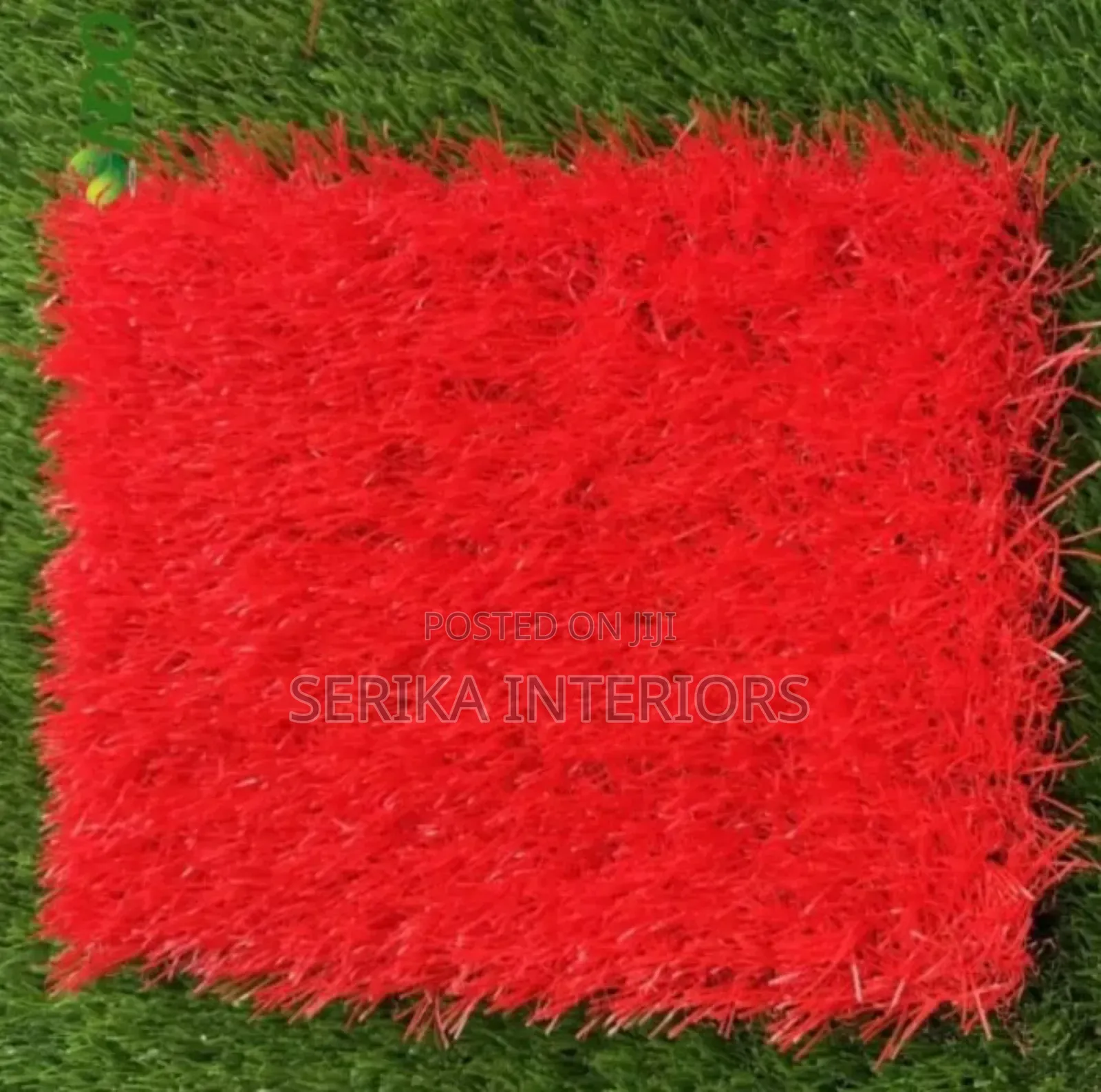 Red Artificial Grass Carpets Grass Carpets Environmental Friendly