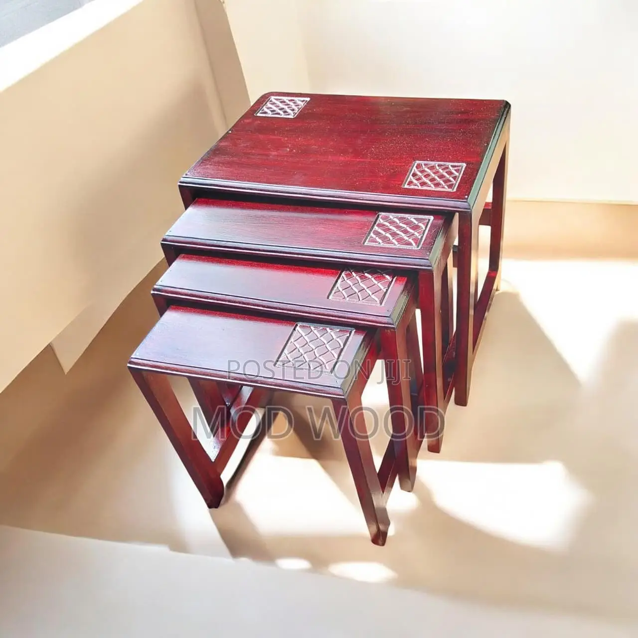 Heritage Craft Compact Nesting Tables Set