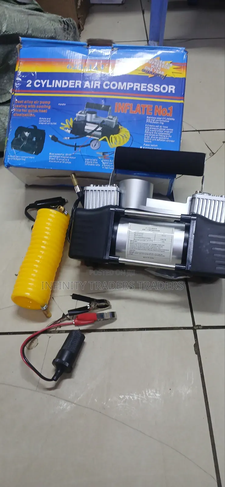 Portable Air Double Cylinder Compressor -Heavy Duty