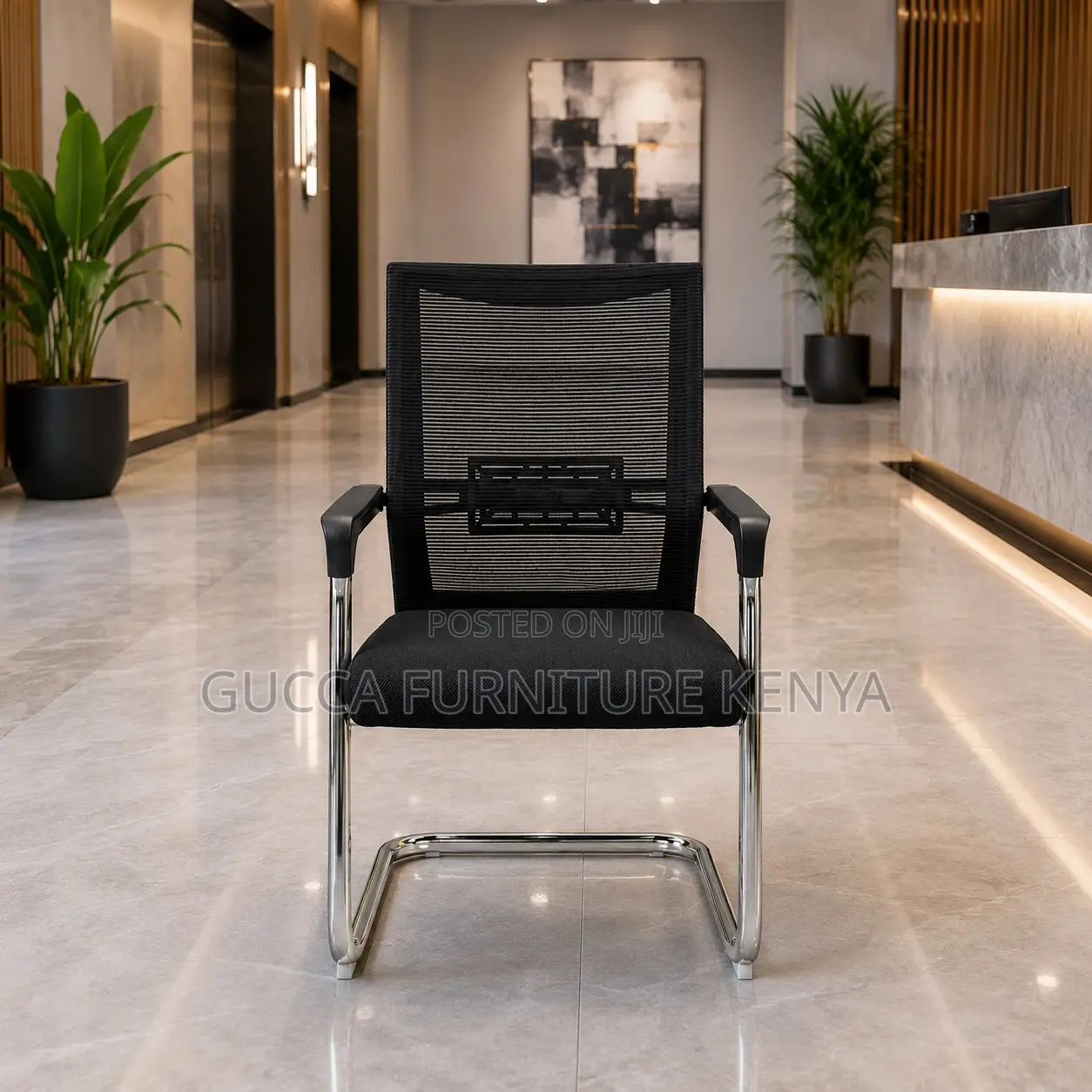 Ergonomic Non-Adjustable Guest Chair.