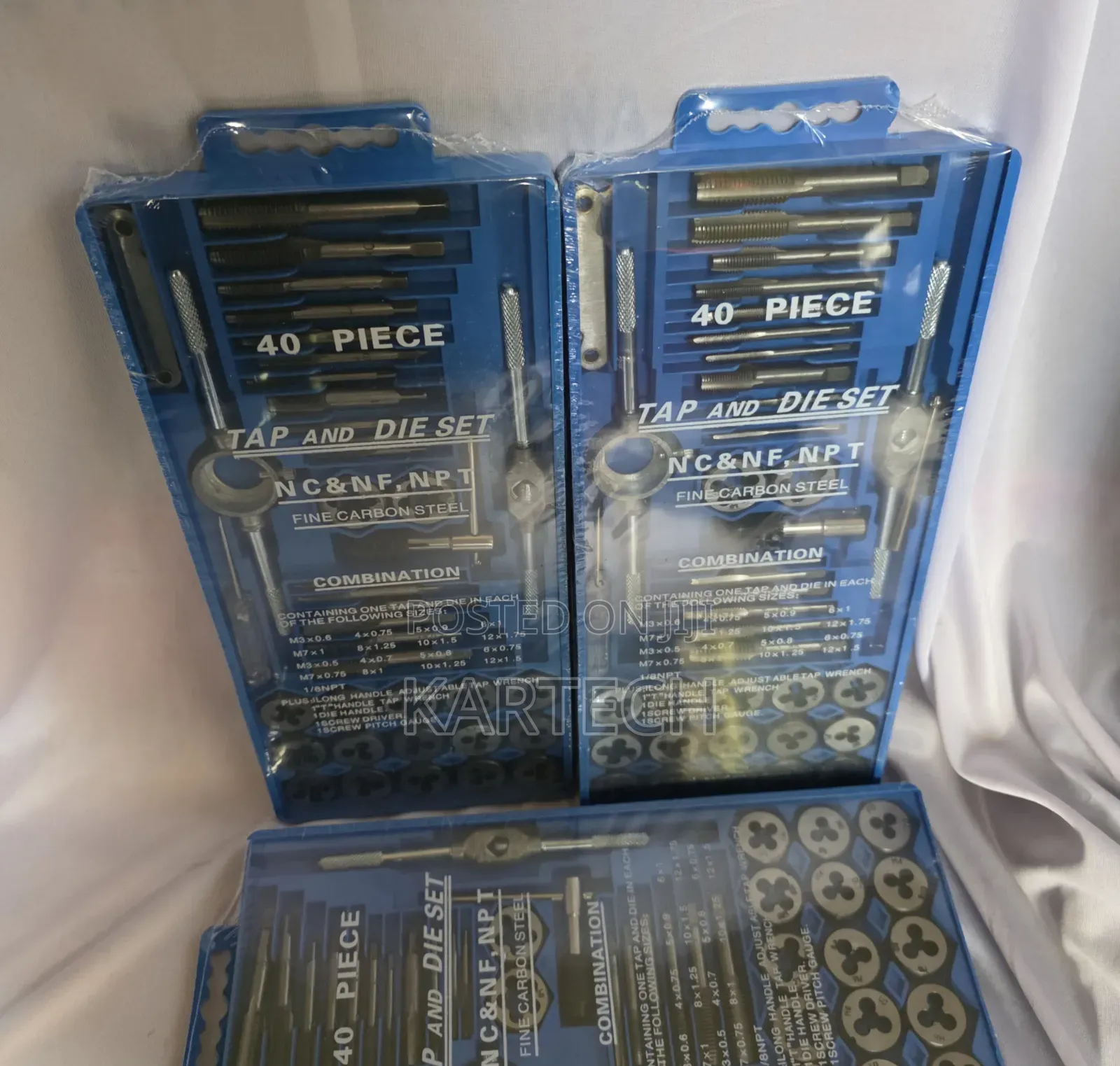 40-Piece Tap and Die Set – Fine Carbon Steel Thread Repair Kit