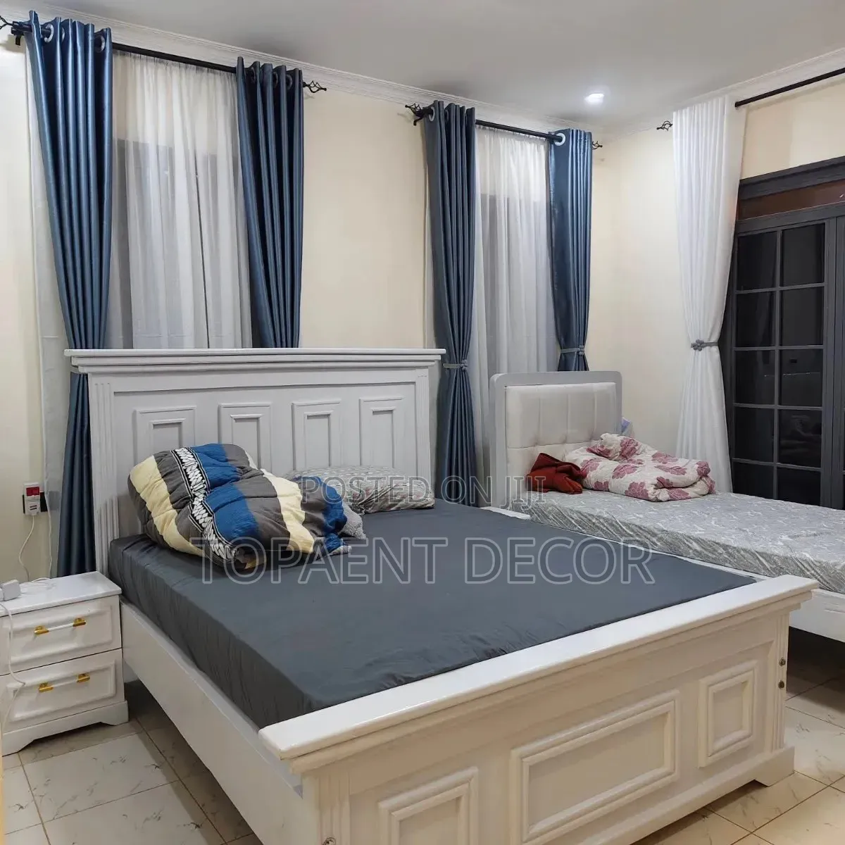 Yellowish and Grey Window and Door House Curtains