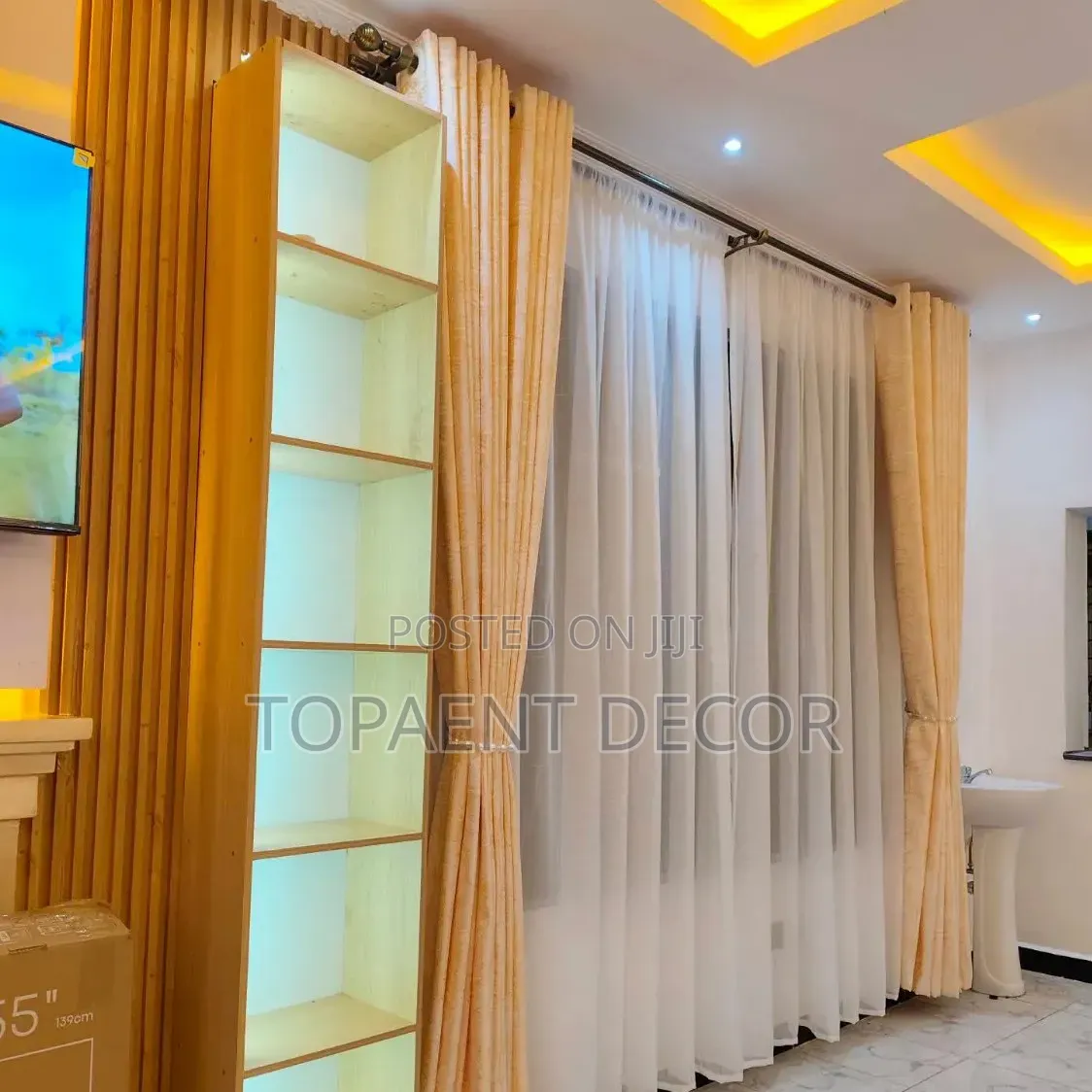 Yellow,Eye Catching Window Eyelates Curtains