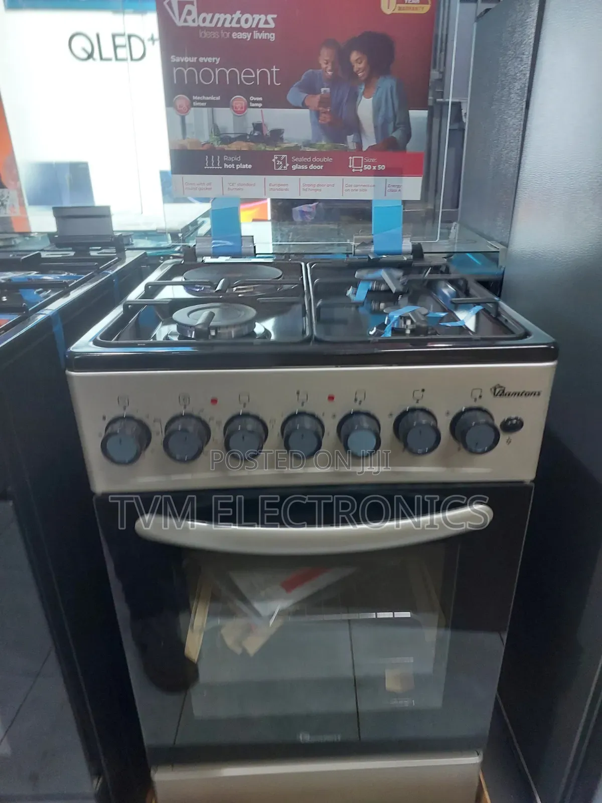 Ramtons 3g+1e 50x50 Silver Cooker- Rc/906