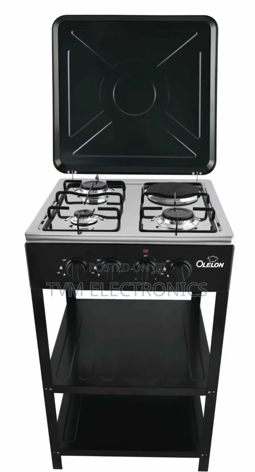 Olelon 3+1 Gas Cooker With Shelves