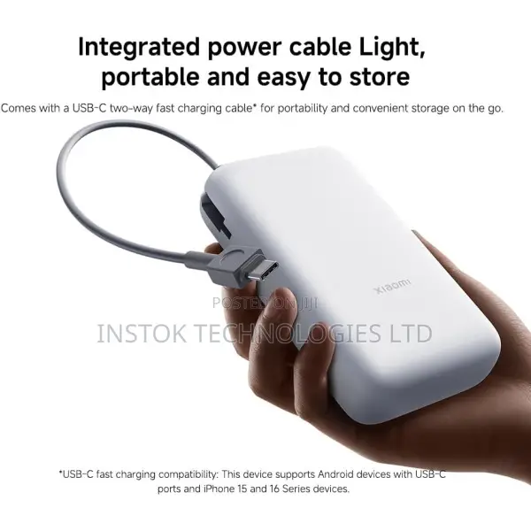 Xiaomi Power Bank 20000mah (Integrated Cable)