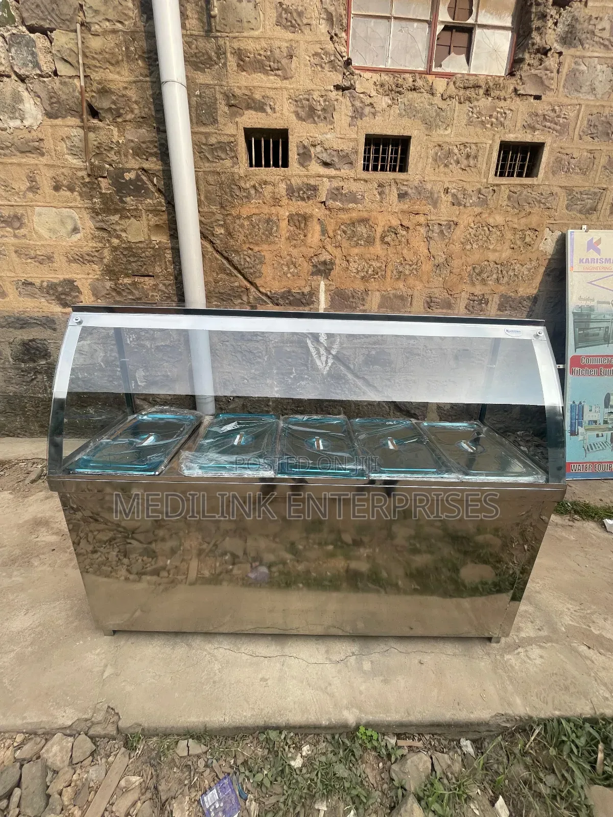 Biva Glassed 5 Inserts Food Warmer Display
